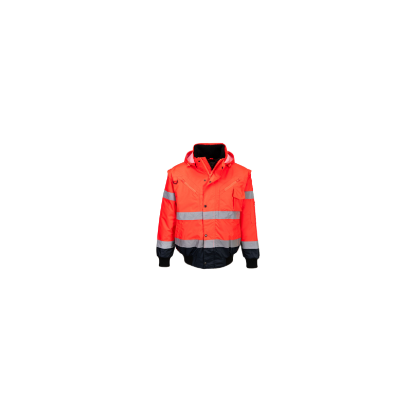 C465 - BLOUSON HV IMPERMEABLE + MANCHES DETACHABLES