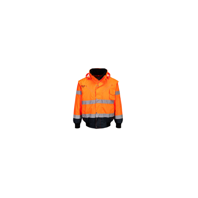 C465 - BLOUSON HV IMPERMEABLE + MANCHES DETACHABLES