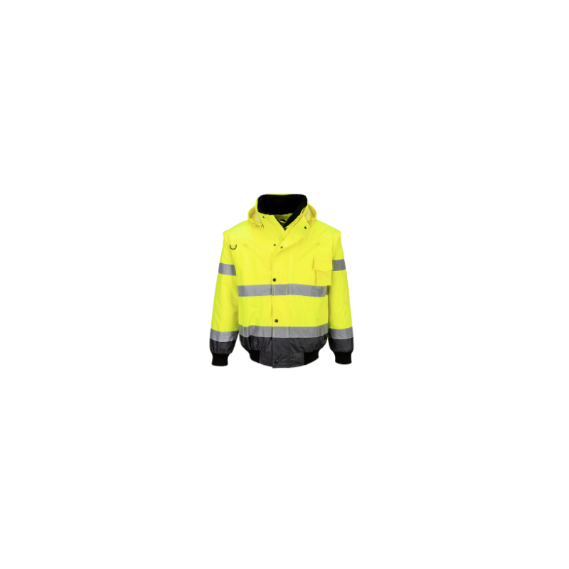 C465 - BLOUSON HV IMPERMEABLE + MANCHES DETACHABLES