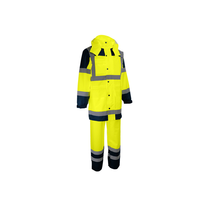 VILA - ENSEMBLE COMPLET DE PLUIE HAUTE VISIBILITÉ JAUNE