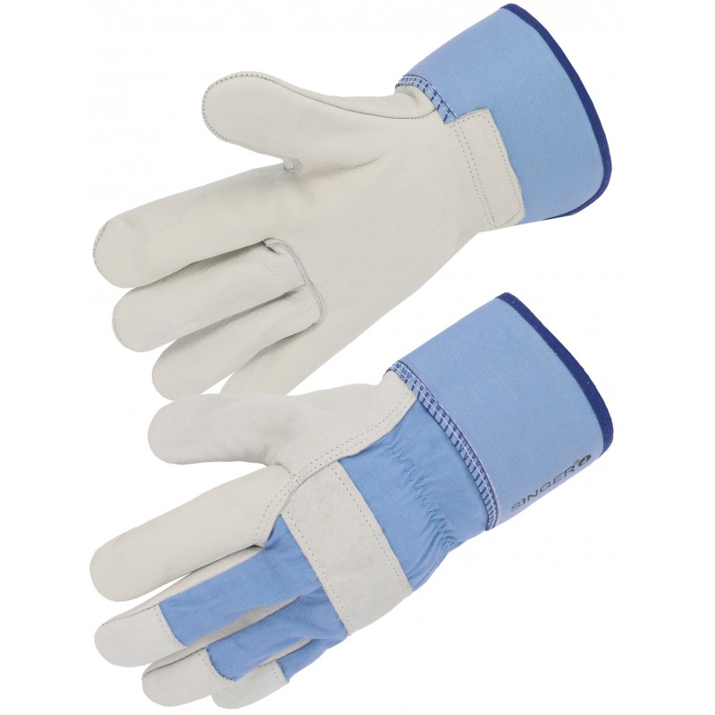 501N - GANTS DOCKER FLR DE BOVIN BLANCHE