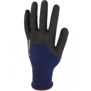 PER134 - GANTS NITRILE MOUSSE ENDUIT 3/4 - DOS AÉRÉ - PAUME PICOTS