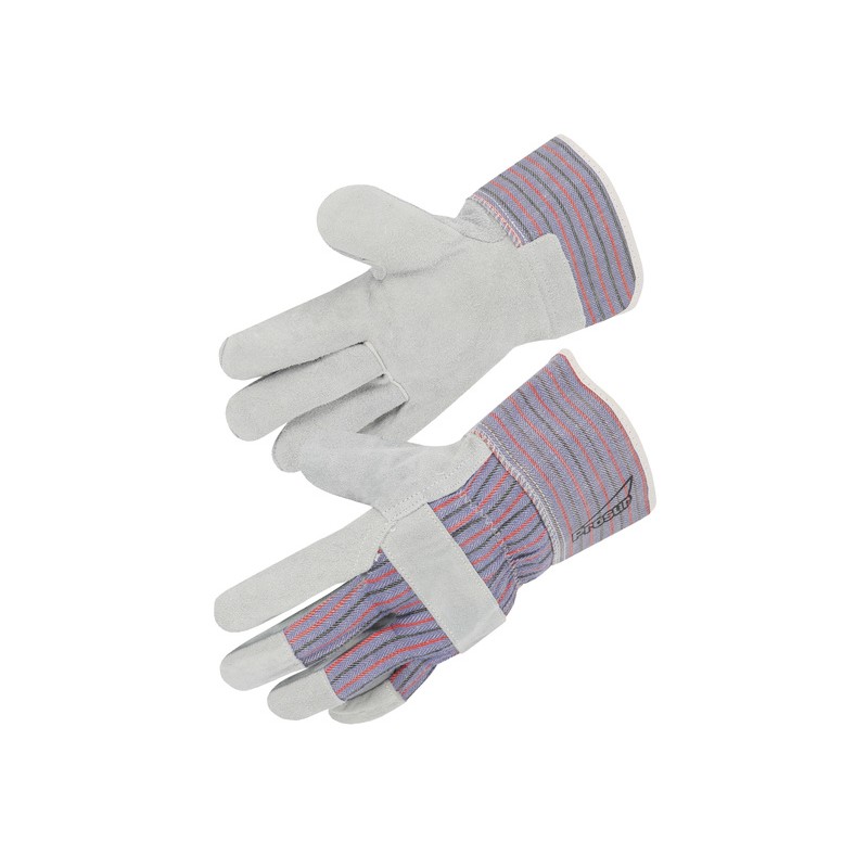 501ORD - GANTS DOCKER CROUTE DE BOVIN - DOS ET MANCHETTE TOILE