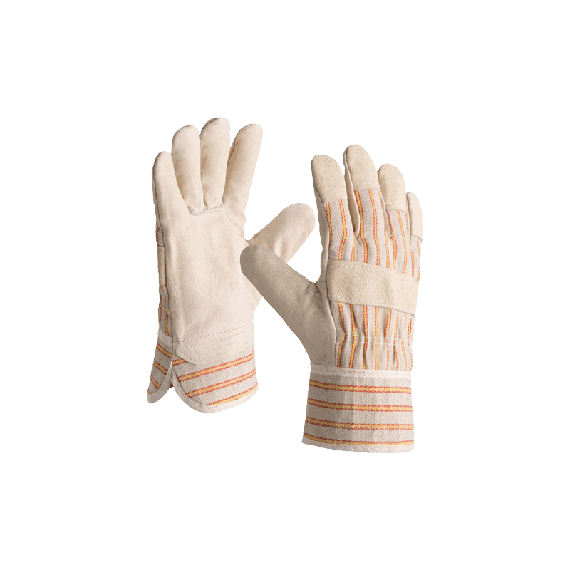 2035WP - GANTS DOCKER CUIR FLEUR DE PORC JAUNE