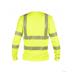 CARTERVILLE - T SHIRT MANCHES LONGUES HAUTE VISIBILITE + BANDES SEGMENTEES