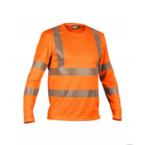 CARTERVILLE - T SHIRT MANCHES LONGUES HAUTE VISIBILITE + BANDES SEGMENTEES