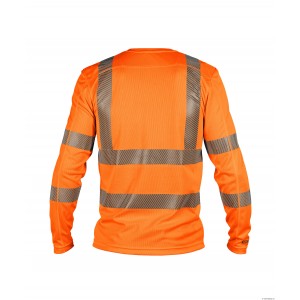 CARTERVILLE - T SHIRT MANCHES LONGUES HAUTE VISIBILITE + BANDES SEGMENTEES