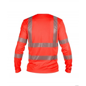 CARTERVILLE - T SHIRT MANCHES LONGUES HAUTE VISIBILITE + BANDES SEGMENTEES