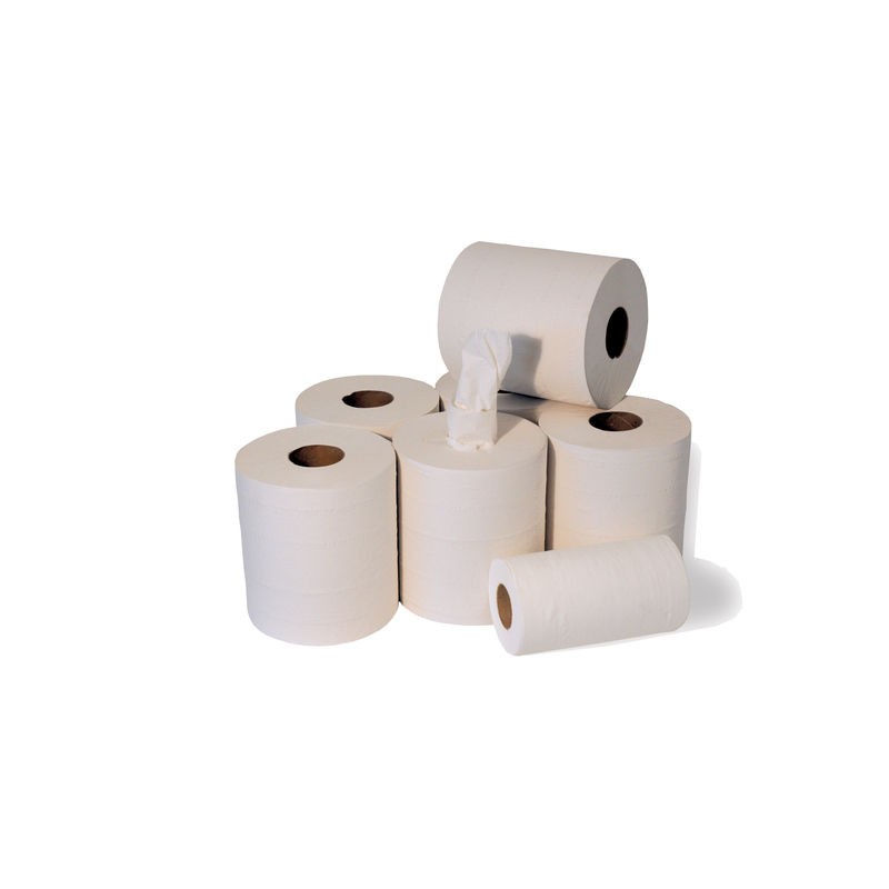 X6 ROULEAUX PAPIER BLANC 200X300MM - 2 COUCHES - DEVIDOIR CENTRAL